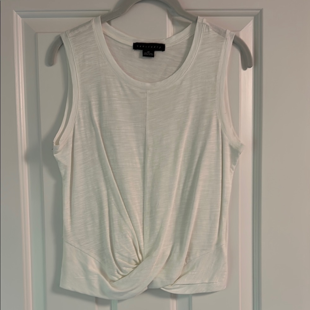 White Sleeveless Top
